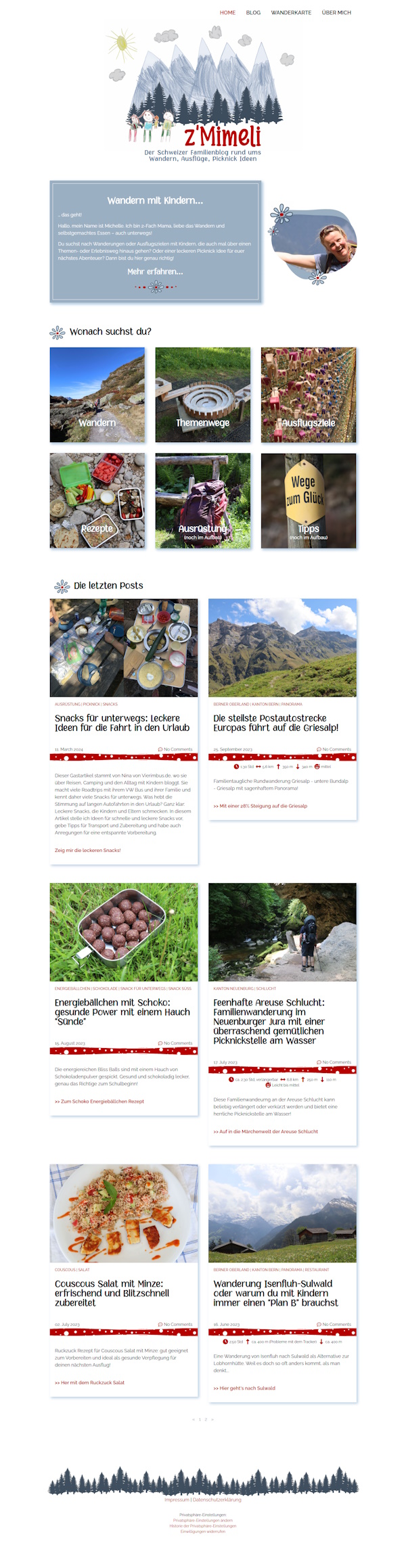 Webdesign Printscreen Zmimeli Startseite