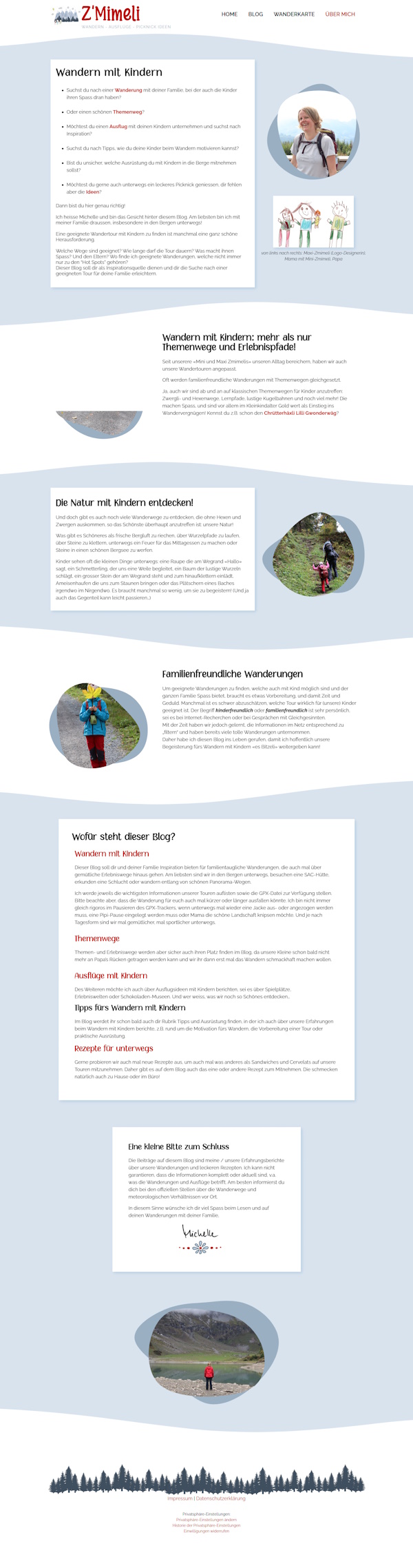 Webdesign Printscreen Zmimeli Über mich